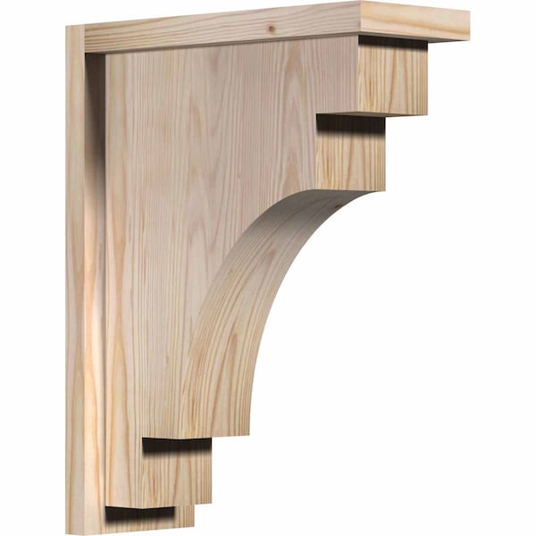 Ekena Millwork Mediterranean Smooth Corbel w/Backplate, Douglas Fir, 5 1/2"W x 14"D x 18"H COR06X14X18MED01SDF - main